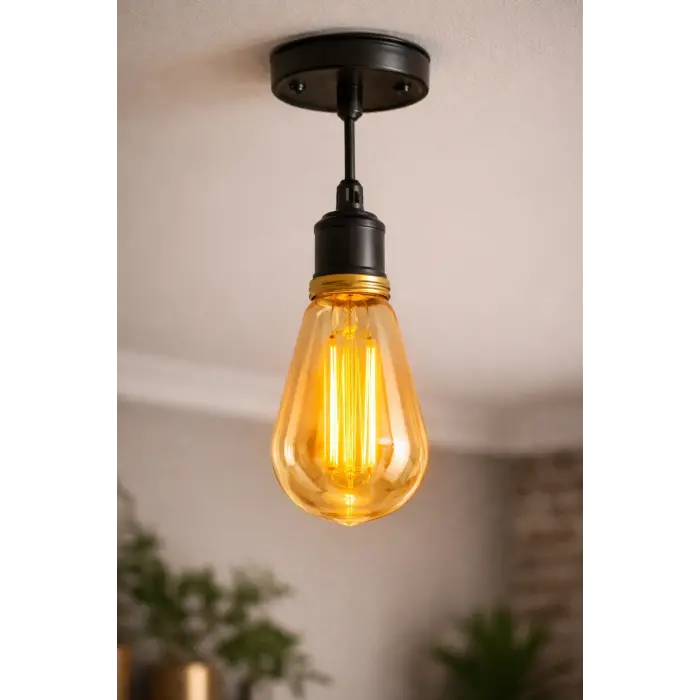 1 Adet CATA CT 4350 Led Rustik Ampul 4W Amber Işık E27 Duy