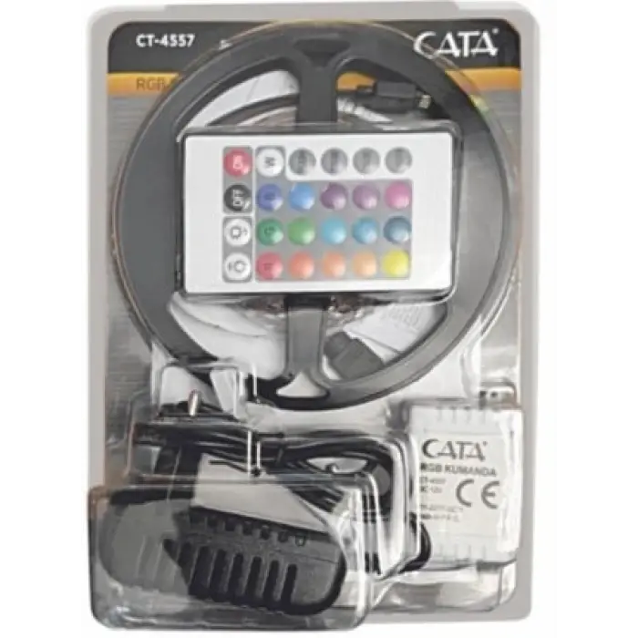 1 Adet CATA CT 4557 Rgb Şerit Led Set 5 Mt Rgb Led 3 Renk+Trafo+ Kumanda