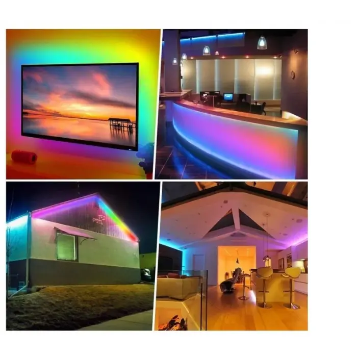 1 Adet CATA CT 4557 Rgb Şerit Led Set 5 Mt Rgb Led 3 Renk+Trafo+ Kumanda