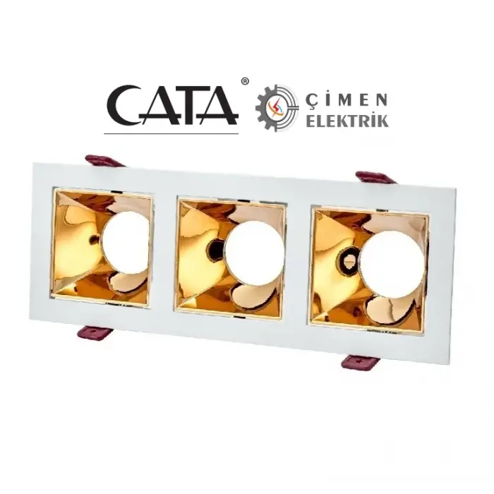 1 Adet CATA CT 5088 3 Lü Beyaz Rose Spot Kasası