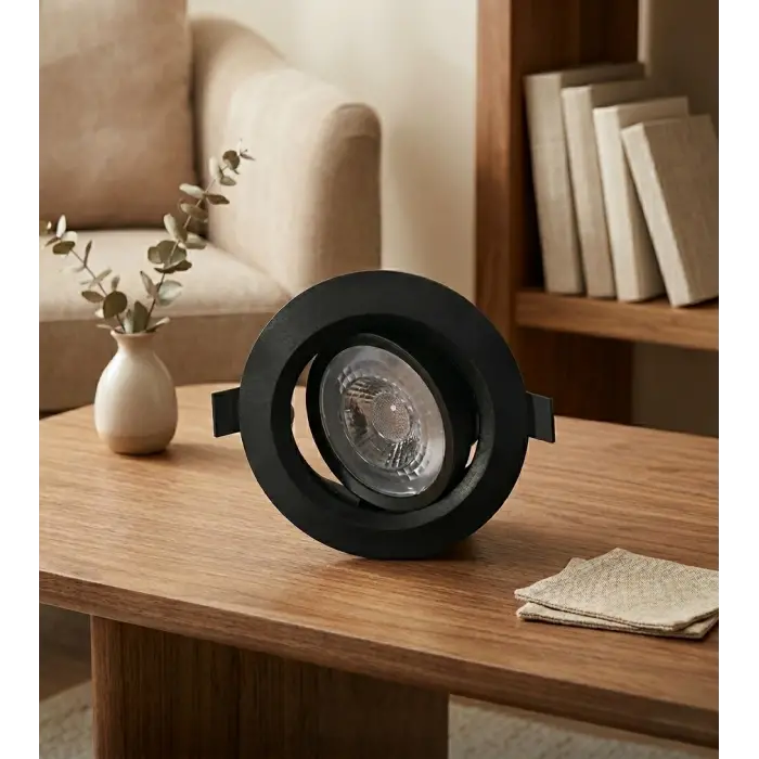 1 Adet CATA CT 5200 Lal Siyah Kasa 7W Sıva Altı Led Spot Beyaz Işık 6400K