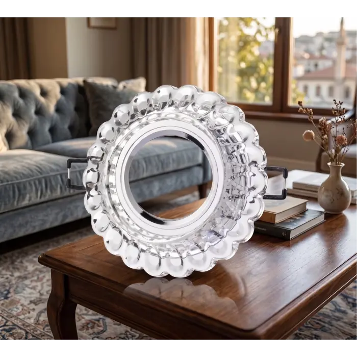 1 Adet CATA CT 6594 Sümbül Cam Spot Kasası Led Çerçeveli Günışığı