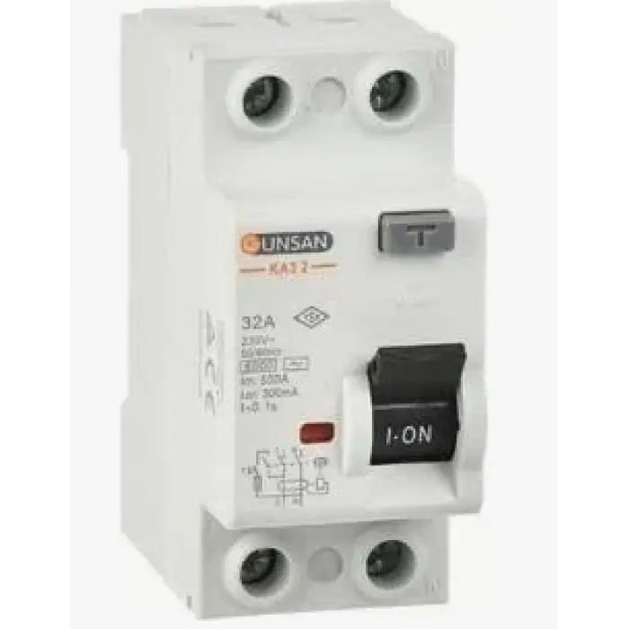 1 Adet Günsan 2X32a 30Ma  Kaçak Akım Rölesi KA3-32/30Ma