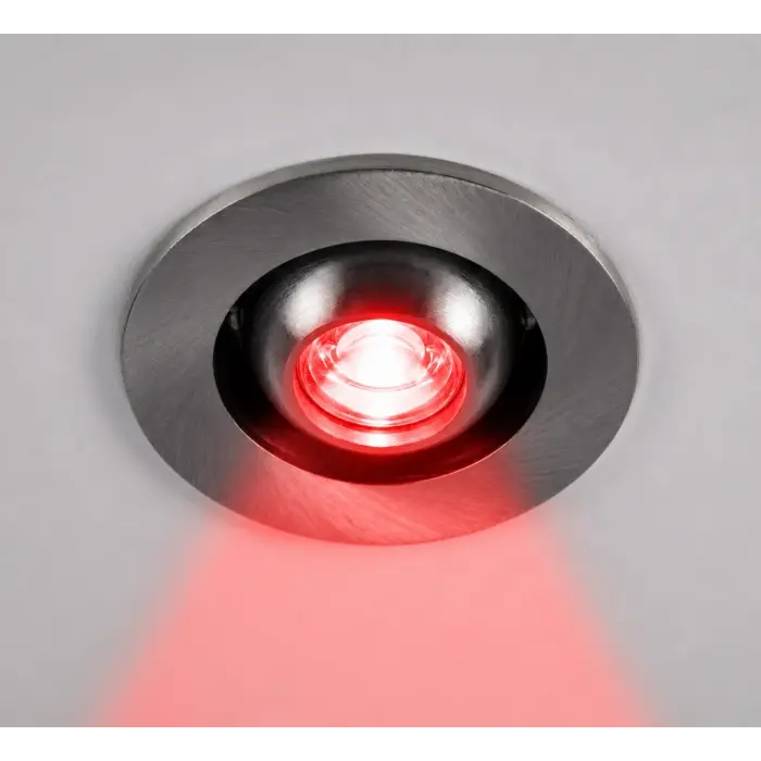 1 Adet NOAS YL94 0104 Satin Kasa 1W Led Spot Kırmızı Işık