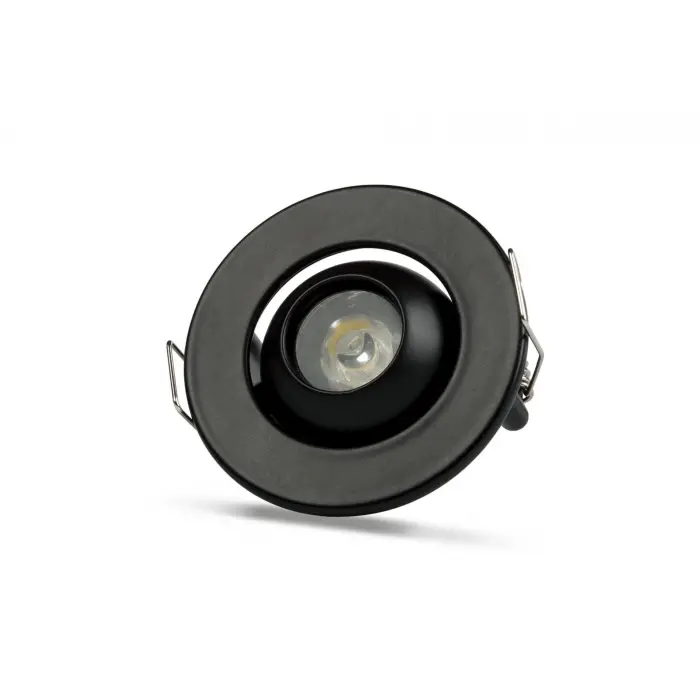 1 Adet NOAS YL94 0201 Siyah Kasa 1W Led Spot 6500K Beyaz Işık