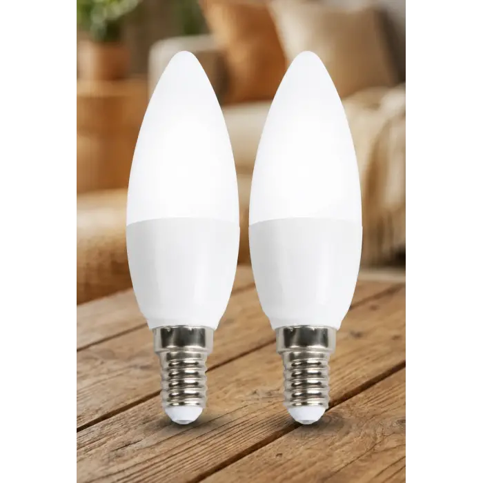 1 Adet NOAS YL96 0701 B 7W Buji Led Ampul 6400K Beyaz Işık E14 Duy