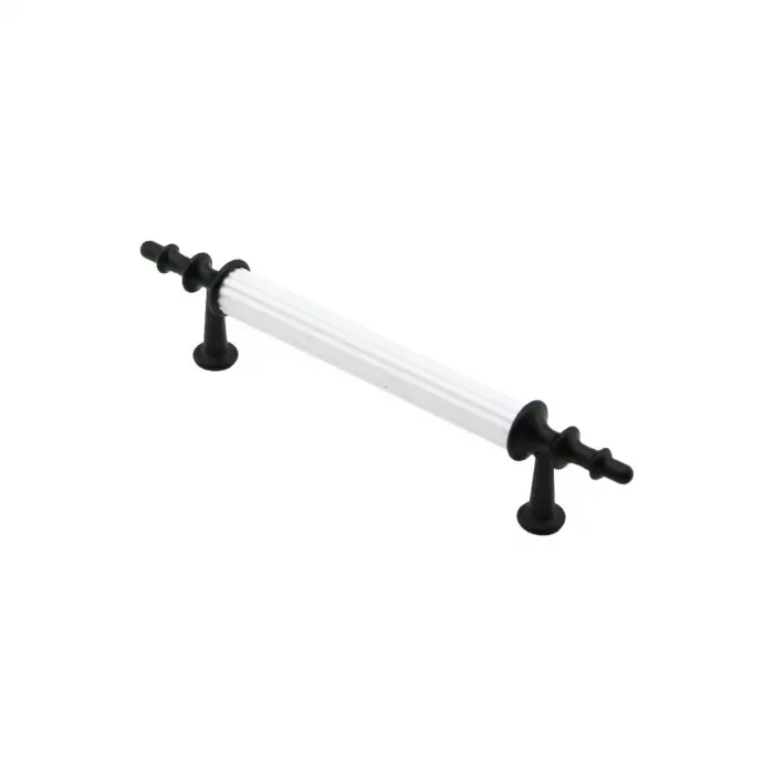 10 Adet Beyaz - Siyah Boru Kulp 9.6cm Bx40