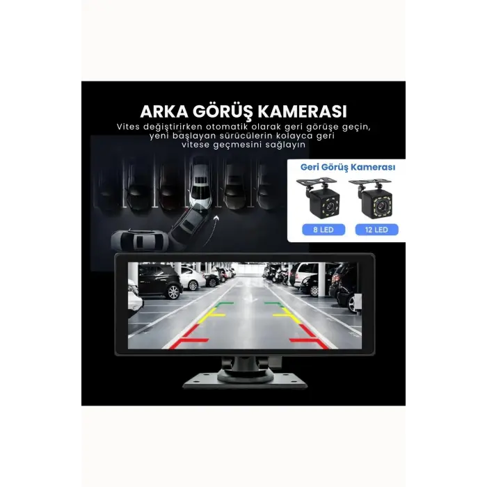 10.2 Ekranlı CarPlay ve Android Auto Uyumlu Universal Araç İçi Multimedya Monitörü