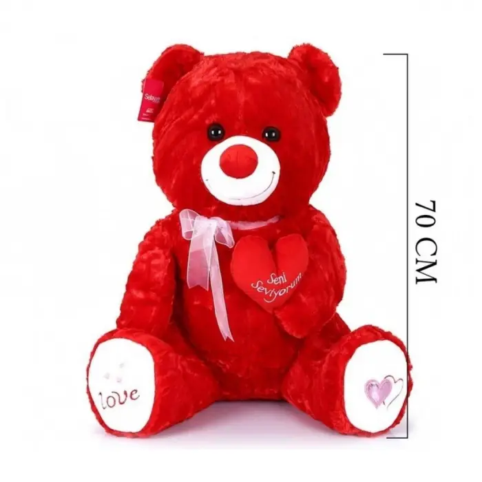 1054 KRM TIKIL AYI 70 CM KIRMIZI