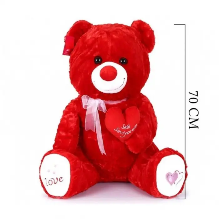 1054 KRM TIKIL AYI 70 CM KIRMIZI