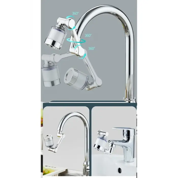 1080 ° Derece Dönebilen Filtreli Lavabo Musluk Başlığı