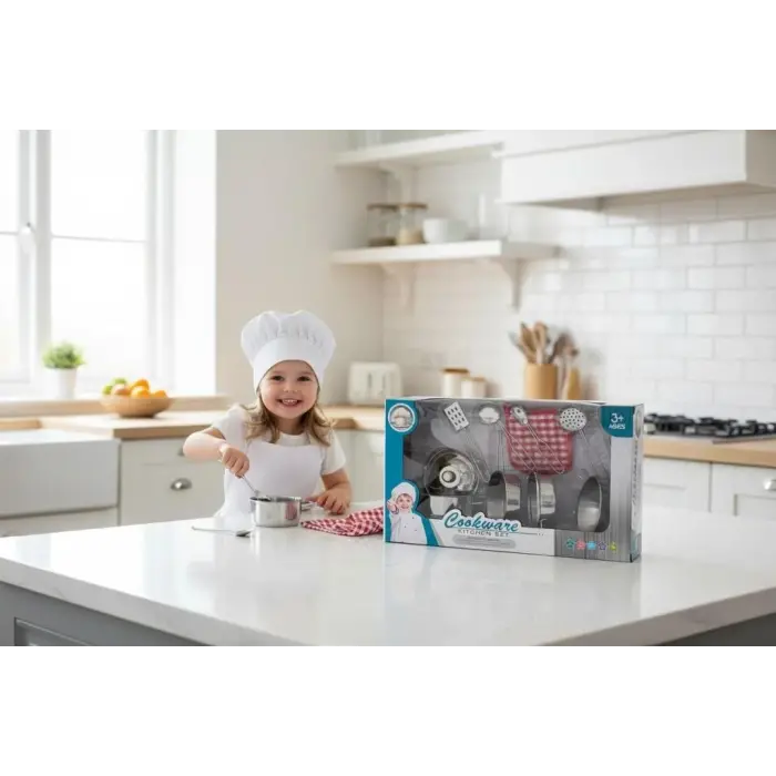 1103 METAL TENCERE SETİ OYUNCAK METAL TENCERE EV SETİ