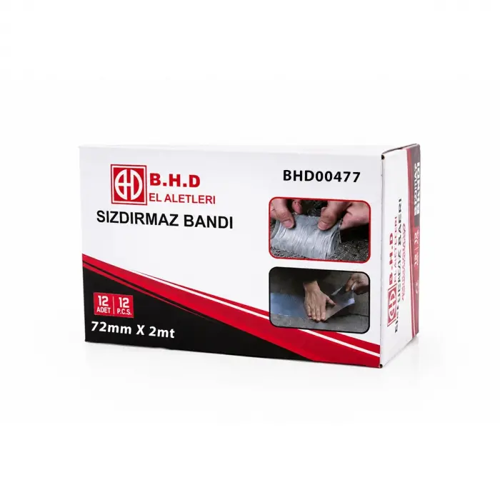 12 Adet 72mmx2mt Su Sızdırmaz Sakız Tamir Bantı Bx40