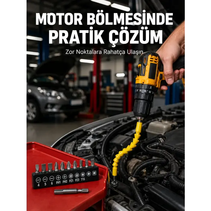 12 Parça Vidalama Uç Seti Akrobat Tasarım Dayanıklı Metal Yeni Nesil