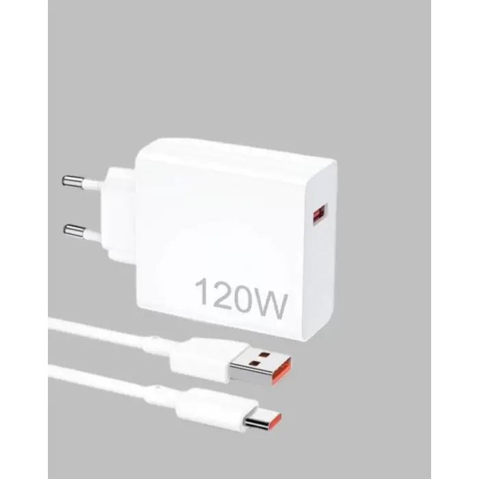 120 Watt Hızlı Şarj Adaptörü Samsung S20 S21 S22 S23 Uyumlu