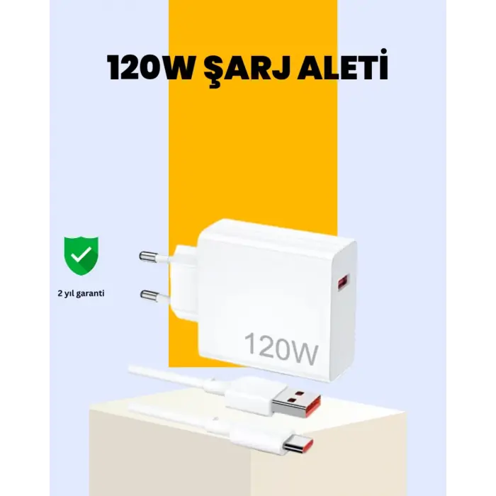 120 Watt Type C Hızlı Şarj Cihazı  Reno 4 5 6 Uyumlu