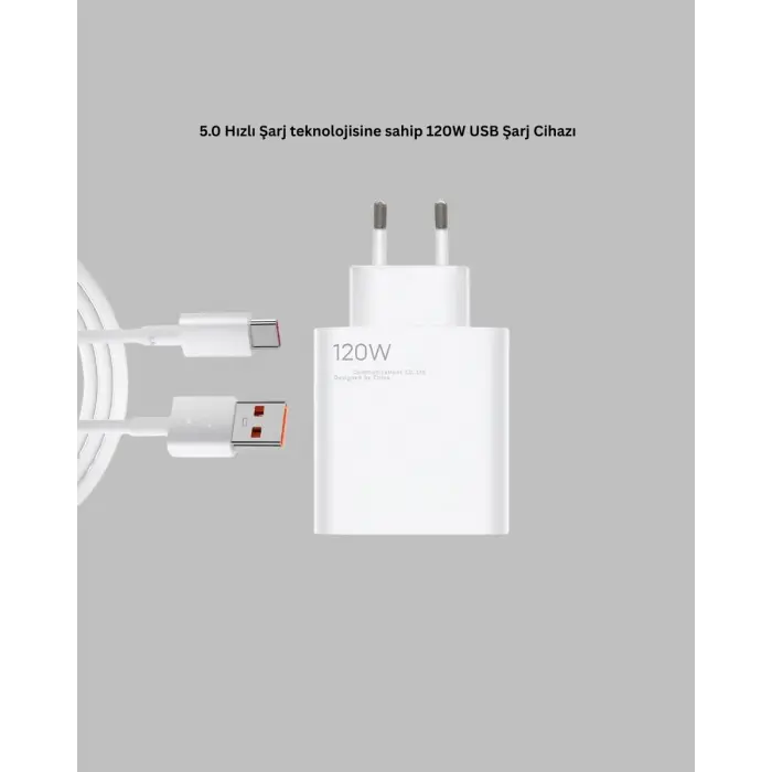 120 Watt Type C Şarj Başlığı Poco X3 X4 X5 Pro Uyumlu
