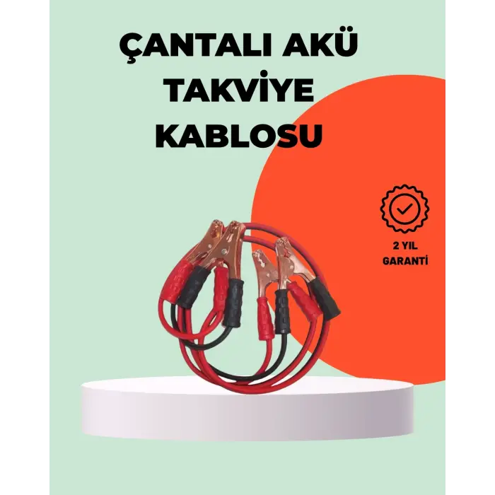 1200A Takviye Kablosu Araç Acil Yardım 2 Metre Güçlü Maşa