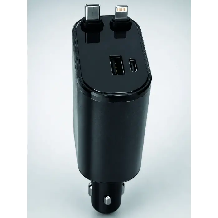 120W Hızlı Şarj Destekli 4ü 1 Arada Araç Şarj Cihazı Type-C, Lightning, USB ve USB-C Çıkışlı