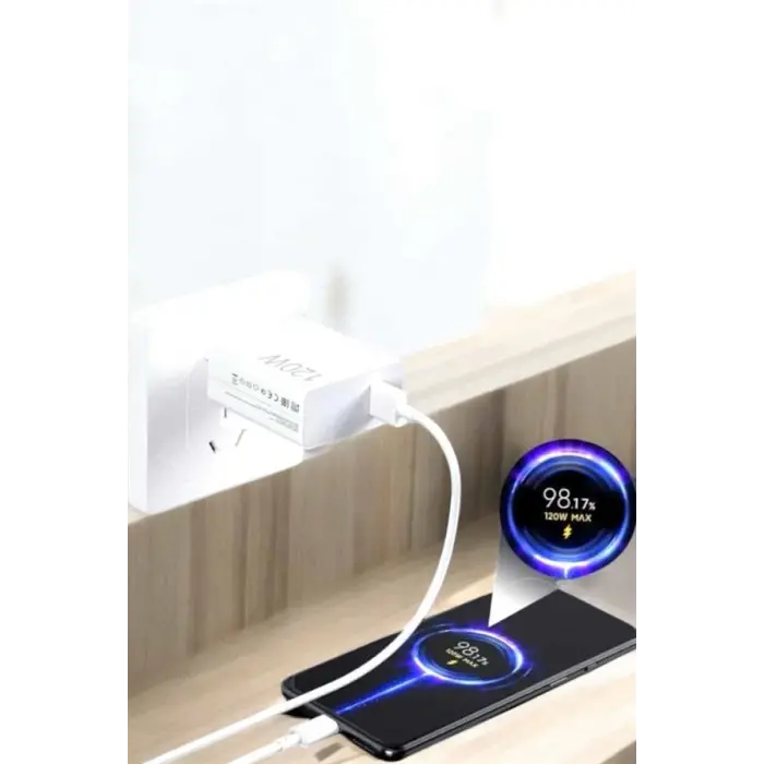 120W Şarj Aleti Type-C Uyumlu Turbo Şarj Aleti