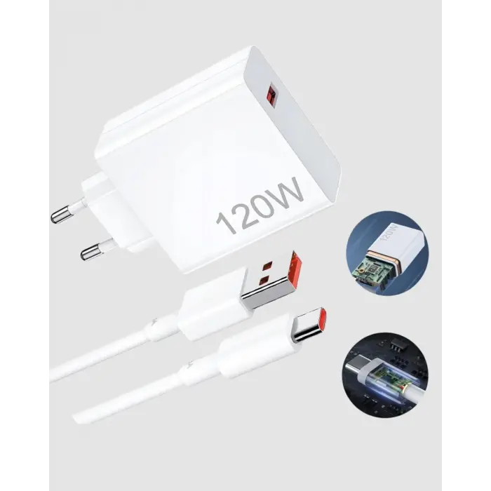 120W Type-C Hızlı Şarj Adaptörü – Akıllı Koruma ve Turbo Güç Desteği