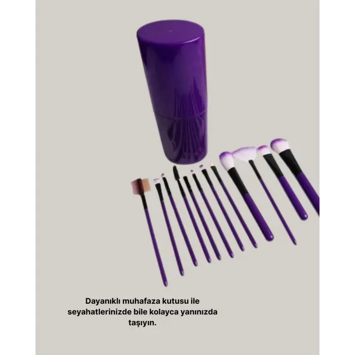 12’li Profesyonel Makyaj Fırça Seti Ultra Yumuşak Sentetik Kıllı