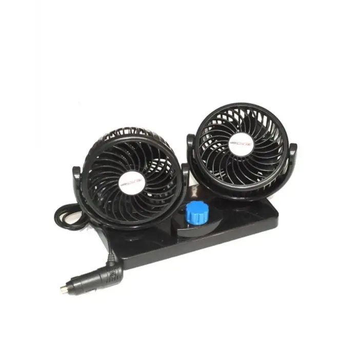 12V Araç İçi Vantilatör Çift Modlu Döner Başlıklı Oto Fan