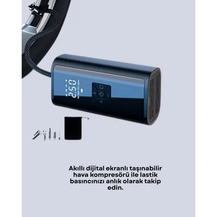 12V Uyumlu Çok İşlevli Akıllı Araç Lastik Pompası