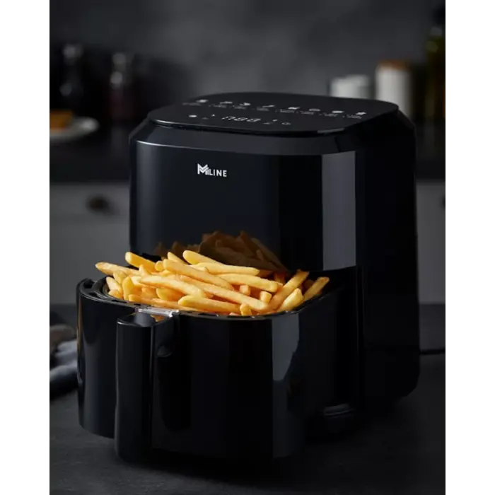 1360W Güçlü 4 Litre Kapasiteli Dokunmatik Cam Hazneli Airfryer