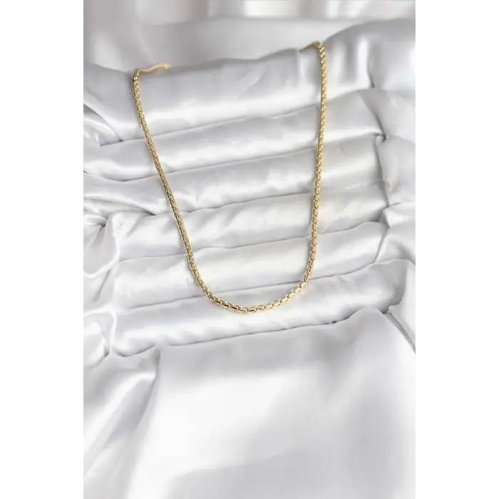 14K Gold Renk Kaplama Zincir Model CM Kadın Kolye 5886