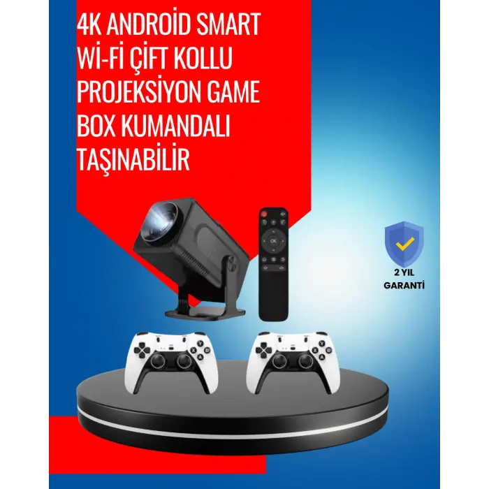 1.5 KG Ağırlığında 4500 Retro Oyunlu Multimedya Projektör
