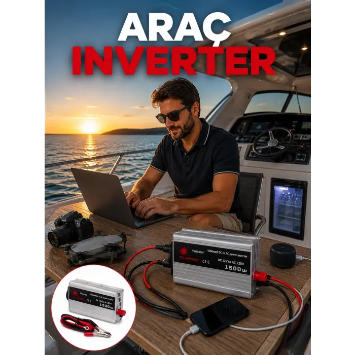 1500W Yüksek Güç Çıkışlı Araç Inverter