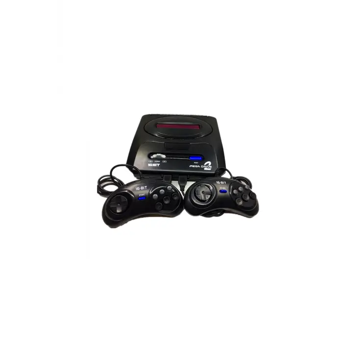 16-bit çift kollu retro oyun konsolu 48 yüklü oyunlu beyaz bluetoothsuz - Elektronik