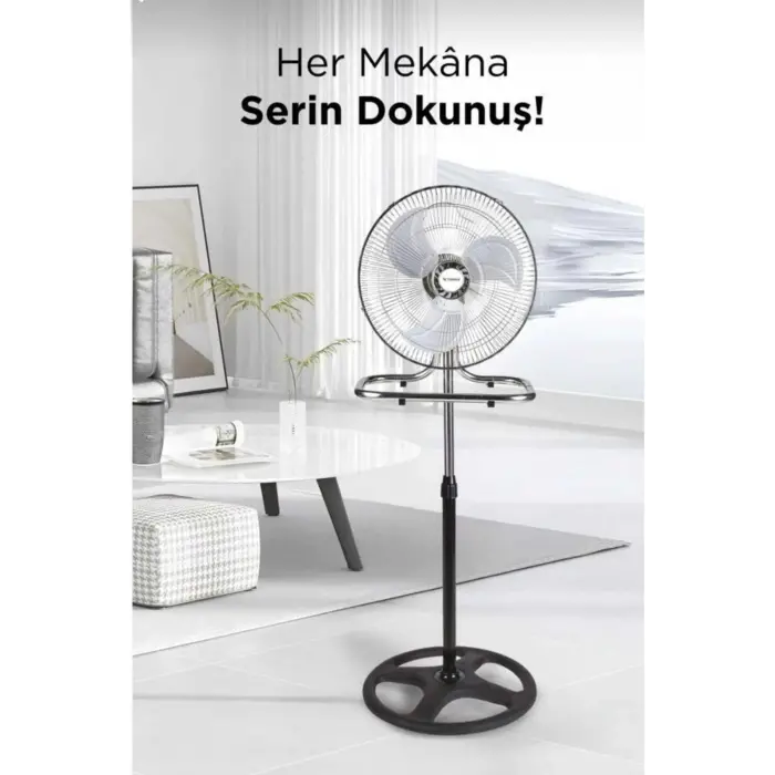 18 inç ayaklı siyah metal pervaneli vantilatör 2 yıl garantili - Elektronik - İklimlendirme