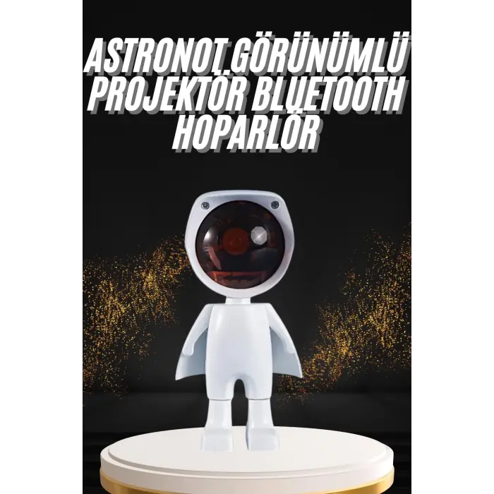 180 Derece Dönebilen Astronot Masa ve Gece Lambası Projektör