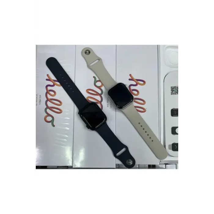 1GB Hafızalı 45mm Siyah Silikon Kordonlu Akıllı Saat, Nabız ve Uyku Takibi Özellikli