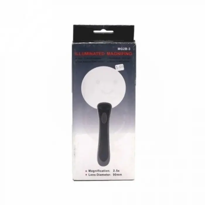 2 Led Işıklı 2.5x90mm Okuma Büyüteç