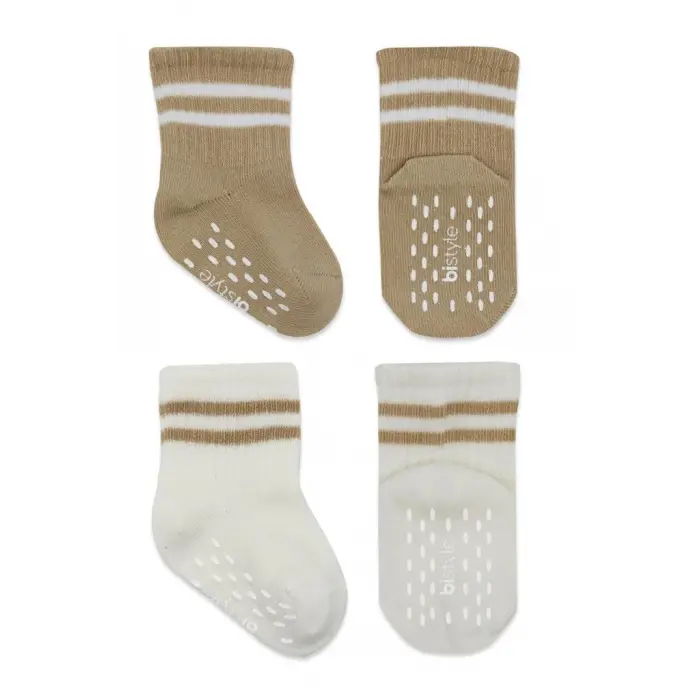 2Li Çemberli Kaymaz Soket Çorap 10125 Bej-Ekru