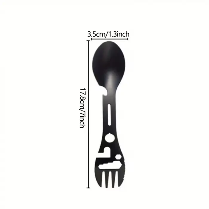 2li Paket Taktiksel Spork Kaşık Çatal - 5 Fonksiyonlu - Paslanmaz Çelik