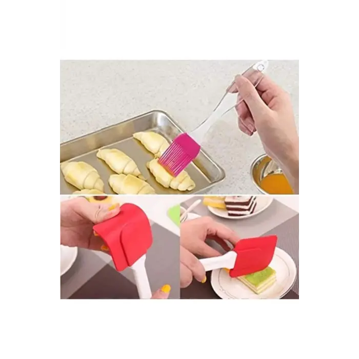 2 Li Set  Pasta - Börek - Poğaça Yağ Fırçası ve  Spatula Seti