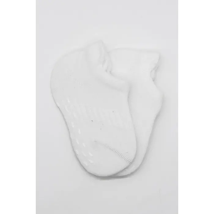 2Li Sneakers Kaymaz Basic Penye Çorap 20103 Beyaz Beyaz