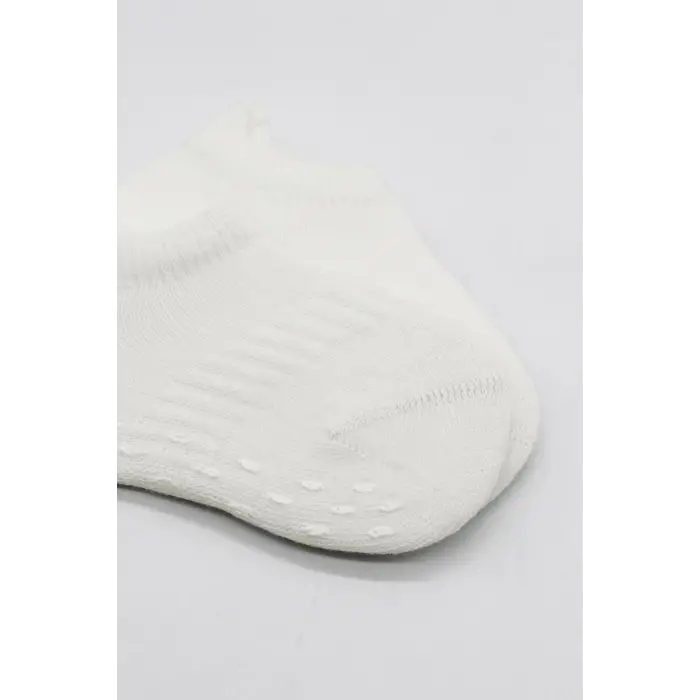 2Li Sneakers Kaymaz Basic Penye Çorap 20103 Ekru Ekru