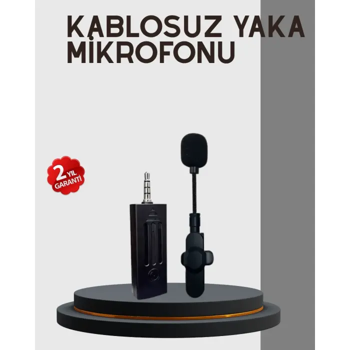 20 Metre Menzilli Kablosuz Yaka Mikrofonu Gürültü Engelleyici