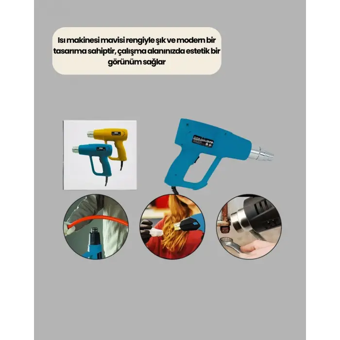 2000W Profesyonel 2 Kademeli Isı Tabancası Sıcak Hava Üfleme