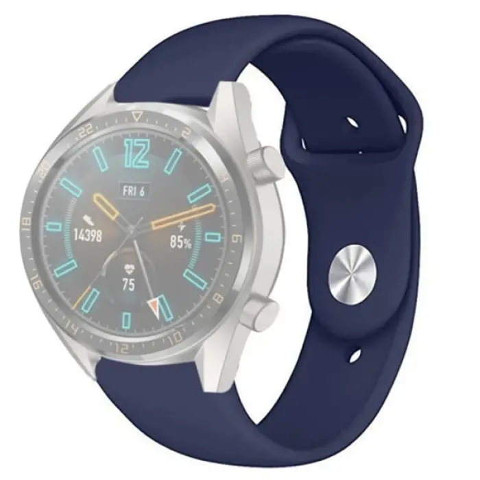 22MM Silikon Kayış Kordon Gear S3 Watch 4 -GT2 GT2E 46MM KayışKordon Watch Active 2 22MM-(5775)