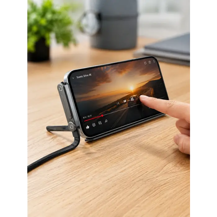 240W Type-C to Type-C Telefon Stand Özellikli Şarj Kablosu