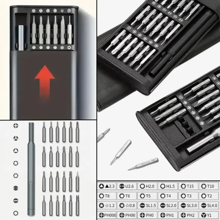 25 Parça 24 Farklı Uçlu Mıknatıslı 25 İn 1  Tornavida Seti Bx40