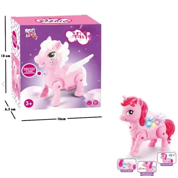 2570 YÜRÜYEN PİLLİ AT PEMBE