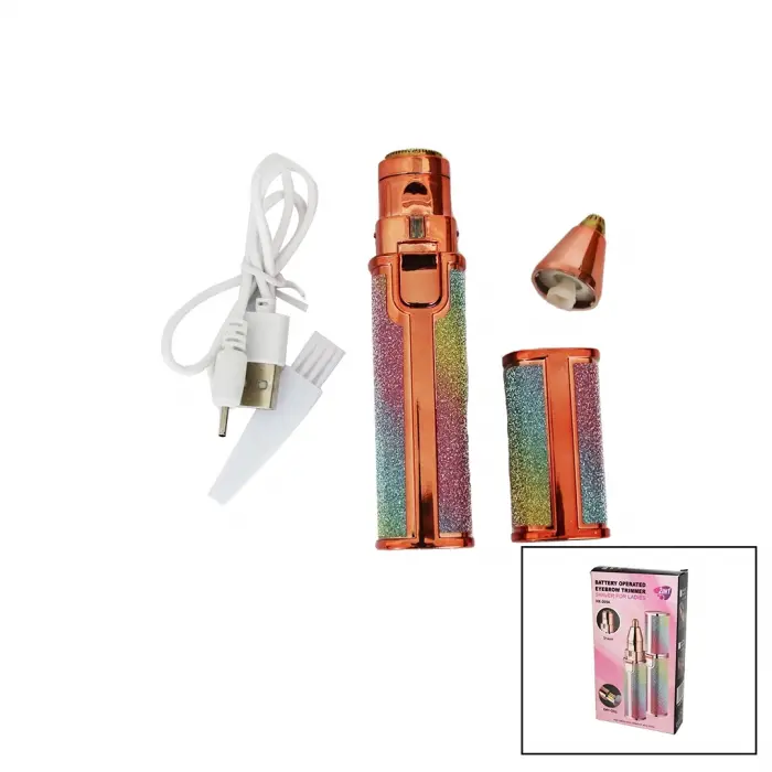 2ın1 Başlı - Simli - Ruj Model - Usb Şarjlı Yanak - Burun Tüy Alma Makinesi Bx40