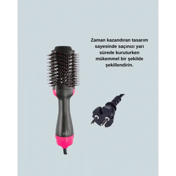 3 Isı Kademeli 1200W Saç Şekillendirme Fırçası.